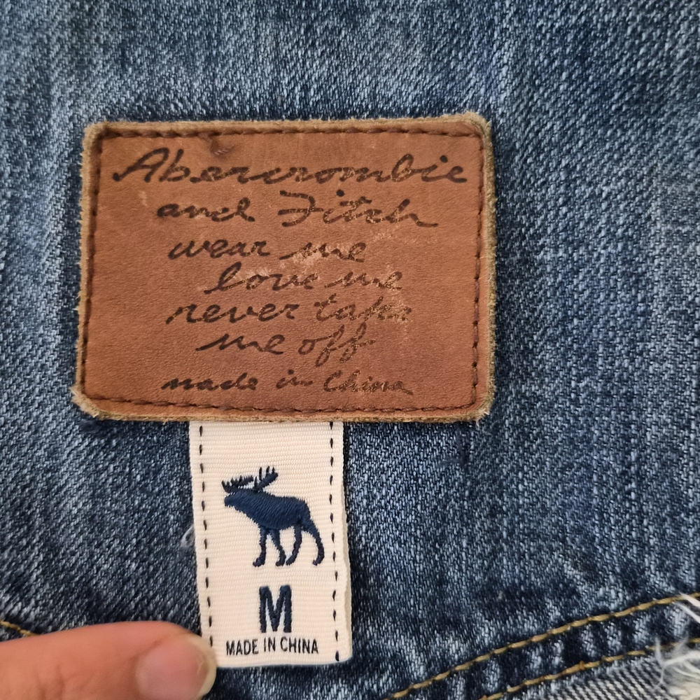 Abercrombie & Fitch Blue Distressed Denim Jacket - Picture 4 of 4
